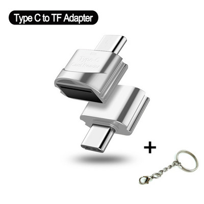 Adaptor tip C la Micro-SD TF Adaptoare OTG USB Cititor de carduri de memorie inteligent Adaptor Micro USB la tip C Micro-SD pentru Macbook Xiaomi