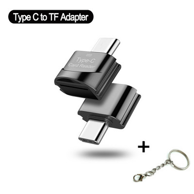 Adaptor tip C la Micro-SD TF Adaptoare OTG USB Cititor de carduri de memorie inteligent Adaptor Micro USB la tip C Micro-SD pentru Macbook Xiaomi
