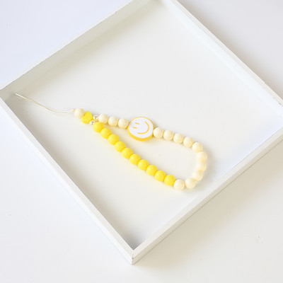 Coreea Smiley Face Inimă Mărgele Lanț pentru Telefon Snur pentru Femei Cu margele Husă Telefon Curea Charm Accesorii Bijuterii Snur Anti-Pierre