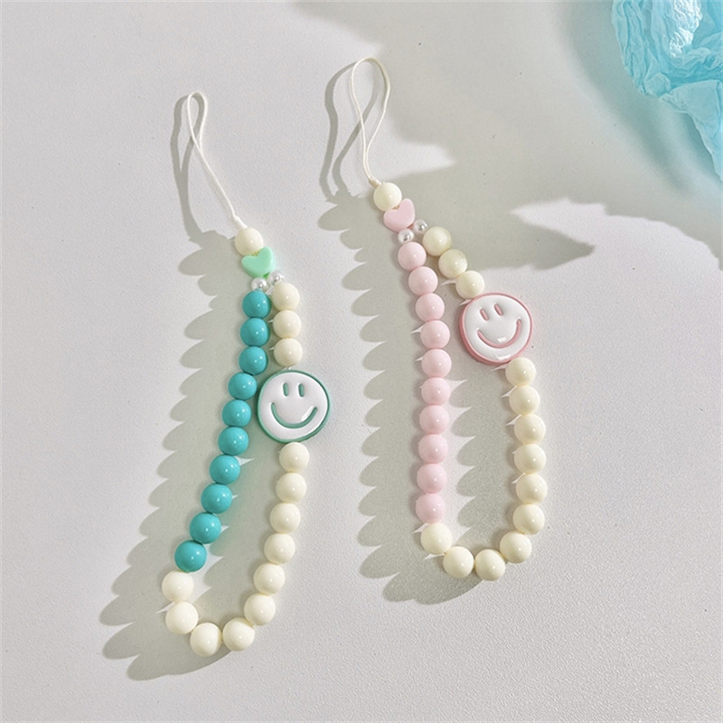 Koreja Smajlić Perle u obliku srca Telefonski lanac Uzica za žene S perlama Torbica za telefon Remen Šarm Nakit Dodaci Anti-Lost Uzica