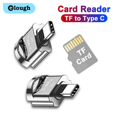 Elough TF Card Reader Micro-SD Card to Micro USB Type C OTG Adapter Memory Card to USB C High Speed For Macbook Xiaomi Samsung