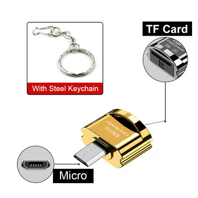 Cititor de carduri TF Elough Card Micro-SD la Micro USB tip C Adaptor OTG Card de memorie la USB C de mare viteză pentru Macbook Xiaomi Samsung