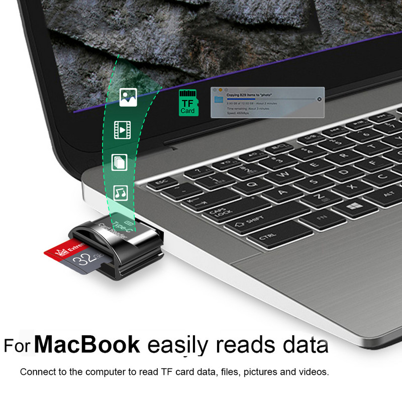 Elough TF Card Reader Κάρτα Micro-SD σε Micro USB Τύπος C OTG Προσαρμογέας Κάρτα μνήμης USB C υψηλής ταχύτητας για Macbook Xiaomi Samsung