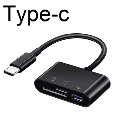 Adaptor micro tip C TF CF SD Cititor de carduri de memorie Scriitor Compact Flash USB-C pentru IPad Pro Huawei pentru Macbook Adaptor USB tip c