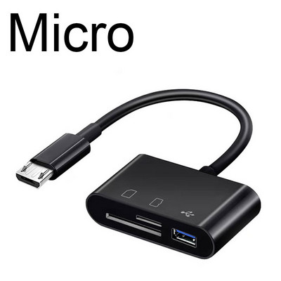 Adaptor micro tip C TF CF SD Cititor de carduri de memorie Scriitor Compact Flash USB-C pentru IPad Pro Huawei pentru Macbook Adaptor USB tip c