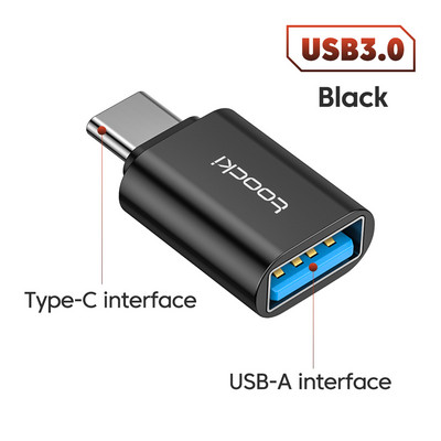 Toocki OTG USB 3.0 la tip C Adaptor Micro la tip C mascul la USB 2.0 femel Convertor pentru Macbook Xiaomi Samsung Conector OTG