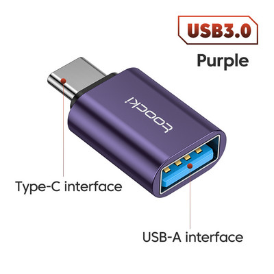 Toocki OTG USB 3.0 la tip C Adaptor Micro la tip C mascul la USB 2.0 femel Convertor pentru Macbook Xiaomi Samsung Conector OTG