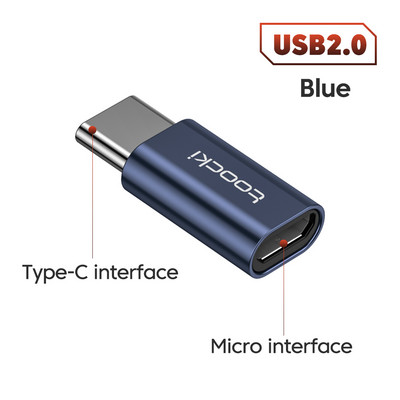 Toocki OTG USB 3.0 la tip C Adaptor Micro la tip C mascul la USB 2.0 femel Convertor pentru Macbook Xiaomi Samsung Conector OTG