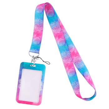 JF671 Starry Sky Yoga Lanyard λουράκι λαιμού για κλειδί ταυτότητας Ιμάντες κινητού τηλεφώνου Κάτοχος σήματος DIY Αξεσουάρ για λαιμόκοψη με σχοινί