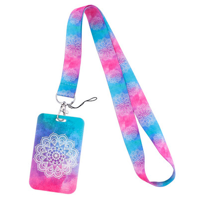 JF671 Starry Sky Yoga Snur Curea pentru gât pentru card de identitate cheie Curele pentru telefon mobil Suport insignă DIY frânghie pentru agățat Accesorii pentru curele de gât