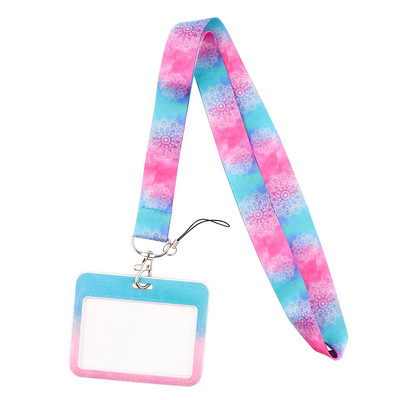 JF671 Starry Sky Yoga Snur Curea pentru gât pentru card de identitate cheie Curele pentru telefon mobil Suport insignă DIY frânghie pentru agățat Accesorii pentru curele de gât