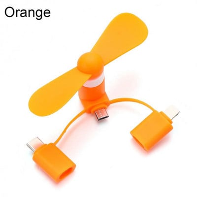 3 az 1-ben Creative Mini hordozható mikro USB ventilátor 5v 1w mobiltelefon USB modul ventilátor tesztelő Type-C Type C USB-C hűtő kézi ventilátorhoz