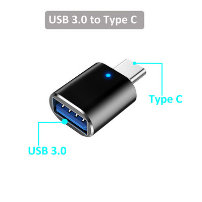 Adaptor OTG tip C la conector USB 3.0 Adaptor USB A la USB C Convertor de sex masculin la femel pentru transfer de date pentru telefon mobil laptop