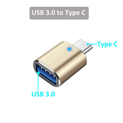 Adaptor OTG tip C la conector USB 3.0 Adaptor USB A la USB C Convertor de sex masculin la femel pentru transfer de date pentru telefon mobil laptop