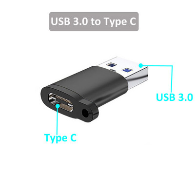 Adaptor OTG tip C la conector USB 3.0 Adaptor USB A la USB C Convertor de sex masculin la femel pentru transfer de date pentru telefon mobil laptop