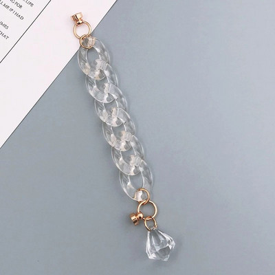 Cristal AB Butterfly Gem Transparent acrilic Husa pentru telefon mobil Lanț curea pentru deget DIY Breloc Decorare Bijuterii Accesorii