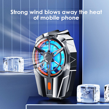 RYRA Κινητό Τηλέφωνο Ψύξη Ανεμιστήρας Καλοριφέρ PUBG Τηλέφωνο Παιχνίδι Cooler Ψύκτης Ψύξης 3 ταχυτήτων Ρυθμιζόμενο Κλιπ για iPhone Samsung Xiaomi