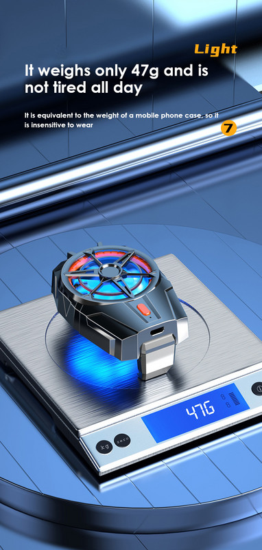 RYRA mobiltelefon hűtőventillátor radiátor PUBG telefon játék Cooler Cool hűtőborda 3 sebességes állítható klip iPhone-hoz Samsung Xiaomi