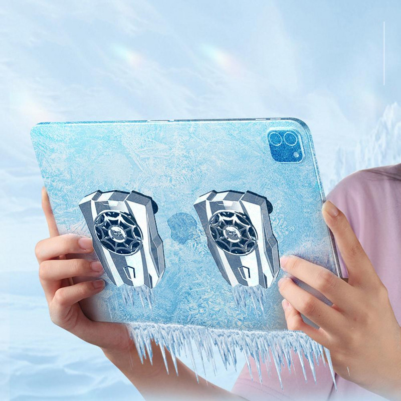 Mobiltelefon hűtőventillátor Hordozható Gamers Radiátor Újratölthető Ultracsendes univerzális Sucker Cooler okostelefonos táblagéphez