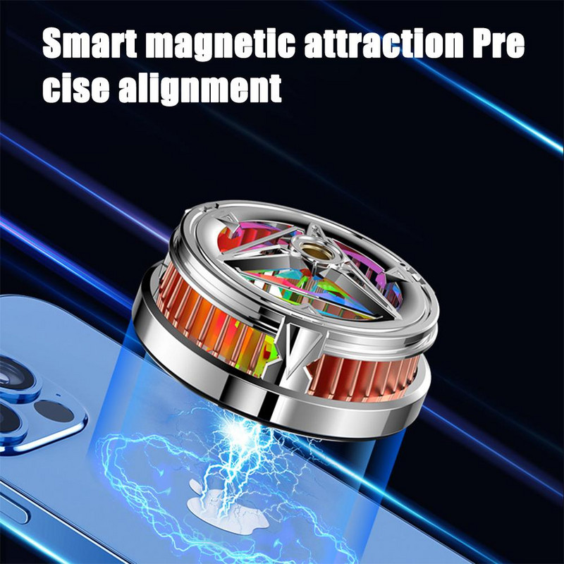 Ψυγείο κινητού τηλεφώνου Μαγνητική αναρρόφηση Ασύρματη γρήγορη φόρτιση Αθόρυβη ημιαγωγική ψύξη ανεμιστήρα