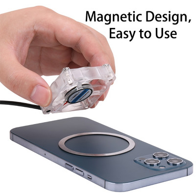 AXYB Magnetic Mini Mobiiltelefoni jahutusventilaator Radiaator Turbo Hurricane Mängujahuti USB Laadimine Põrutuskindel mängukaaslane
