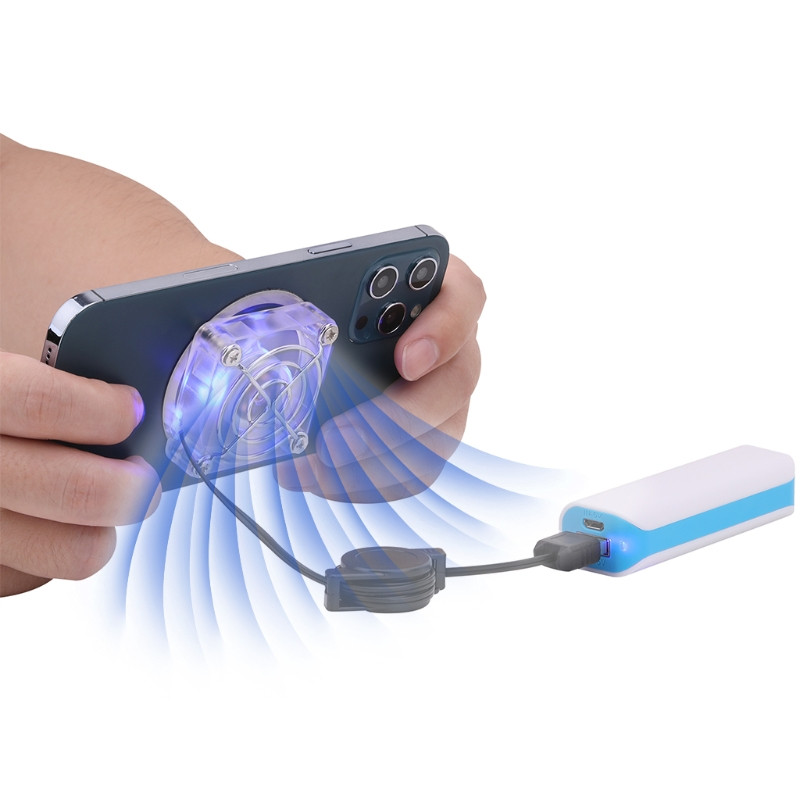 AXYB Magnetic Mini Mobiiltelefoni jahutusventilaator Radiaator Turbo Hurricane Mängujahuti USB Laadimine Põrutuskindel mängukaaslane