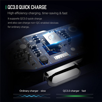 Метално QC зарядно за кола QC 4.0 QC 3.0 LED дисплей Бързо зарядно устройство Бързо зарядно устройство за Samsung Xiaomi Huawei USB зарядно за телефон в кола