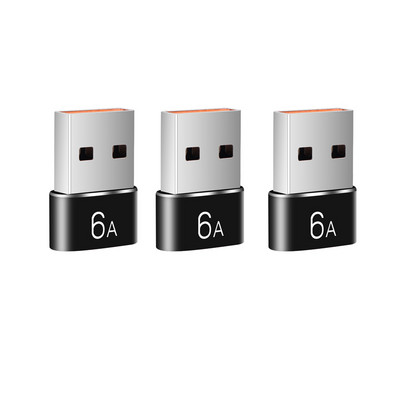 6-1 buc 6A tip C mamă la USB A mascul Adaptor OTG Convertor USB-C pentru Macbook Xiaomi Samsung Oneplus Adaptor conector cablu