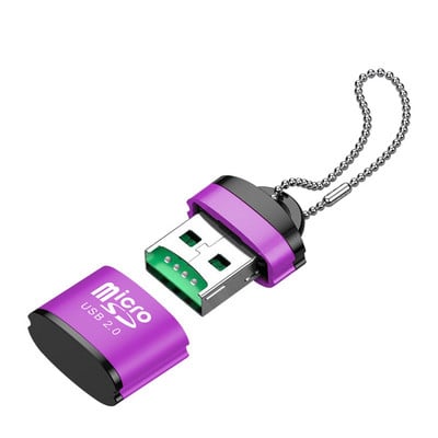 USB Micro SD/TF kortelių skaitytuvas USB 2.0 Mini mobiliojo telefono atminties kortelių skaitytuvas didelės spartos USB adapteris nešiojamojo kompiuterio priedams