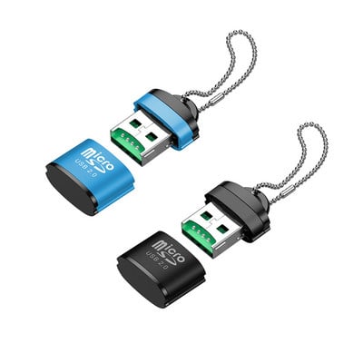 USB Micro SD/TF kortelių skaitytuvas USB 2.0 Mini mobiliojo telefono atminties kortelių skaitytuvas didelės spartos USB adapteris nešiojamojo kompiuterio priedams