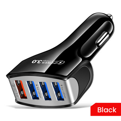 Încărcător USB pentru mașină 3.1A Încărcare rapidă 3.0 Adaptor universal pentru încărcare rapidă cu 4 porturi pentru telefon mobil Huawei iPhone 13 12 11 Pro Xiaomi