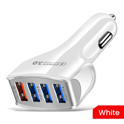 Încărcător USB pentru mașină 3.1A Încărcare rapidă 3.0 Adaptor universal pentru încărcare rapidă cu 4 porturi pentru telefon mobil Huawei iPhone 13 12 11 Pro Xiaomi