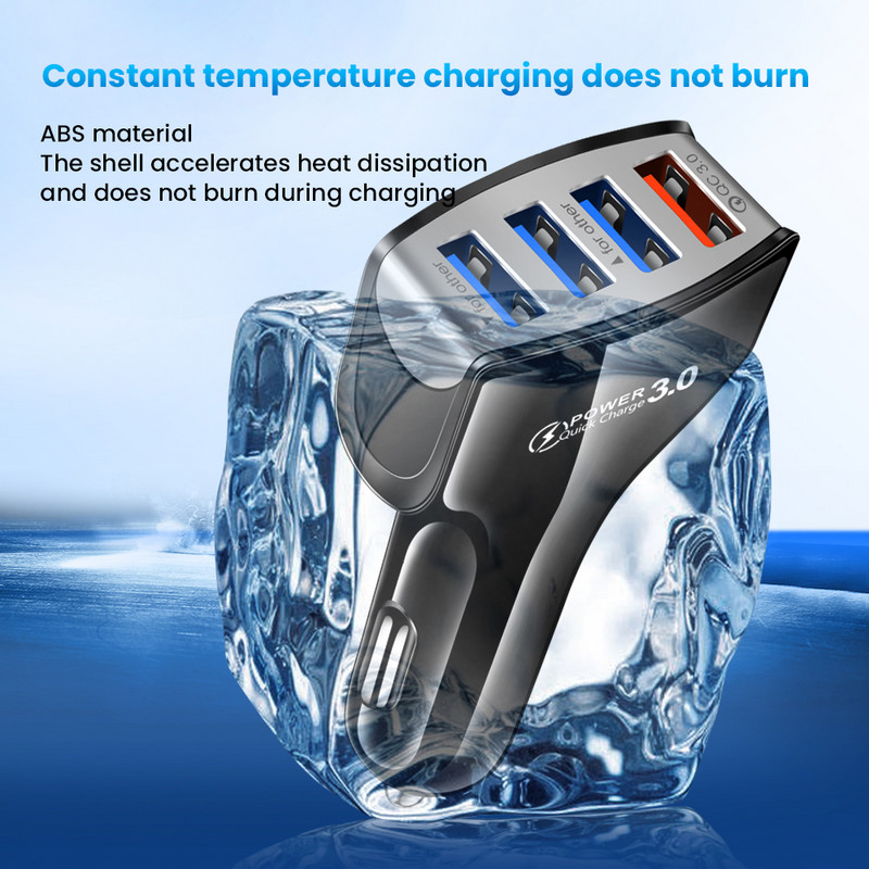 3.1A autós USB töltő gyorstöltő 3.0 univerzális gyorstöltő 4 portos mobiltelefon-adapter Huawei iPhone 13 12 11 Pro Xiaomihoz