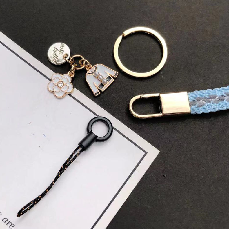 Uzica za mobilni telefon koja visi oko vrata Korejski pleteni remen oko vrata dva u jednom radna kartica privezak za ključeve ženski