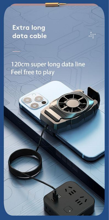 Универсален мобилен телефон USB система за охлаждане на игри Охлаждащ вентилатор Държач за геймпад Стойка Радиатор за Iphone Xiaomi Huawei Samsung