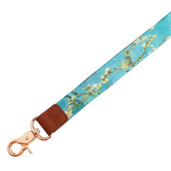 JF1444 Van Gogh Flower Lanyards Ключодържател Цветни щампи презрамки за врата Ключодържател Въже за мобилен телефон Подарък за учител Презрамки за мобилен телефон