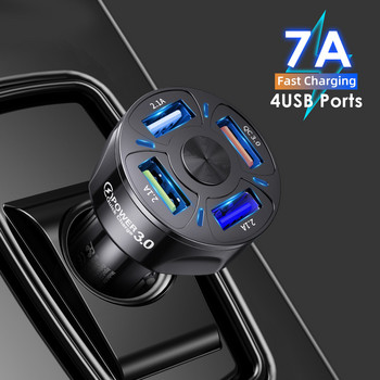 Car USB Charger Quick Charge 3.0 4.0 Universal 30W Fast Charging in car 4 Port Charger mobile phone for samsung s10 iphone 11 13
