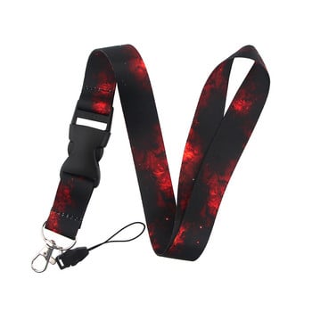 FD0842 Red Starry Night Lanyard Κάλυμμα κάρτας ταυτότητας Θήκη σήματος Κρεμαστό Κορδέλες μπρελόκ USB Κορδόνι Lariat Αξεσουάρ λουράκι τηλεφώνου