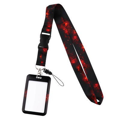 FD0842 Червена звезда Нощен ремък Капак за лична карта Поставка за значка Висулка USB ключодържател Ленти Шнур Лариат Каишка за телефон Аксесоари