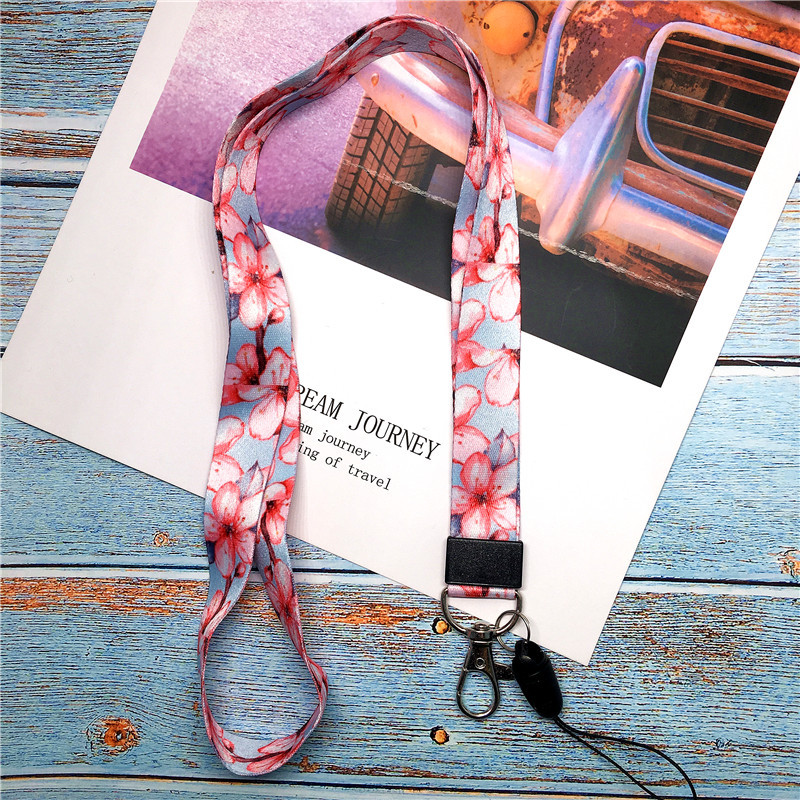 Mobiltelefon szíj új kis, friss levelek nyakpántos nyakpánt kulcsokhoz személyi igazolvány Huawei USB jelvénytartóhoz barkács akasztókötél Lariat