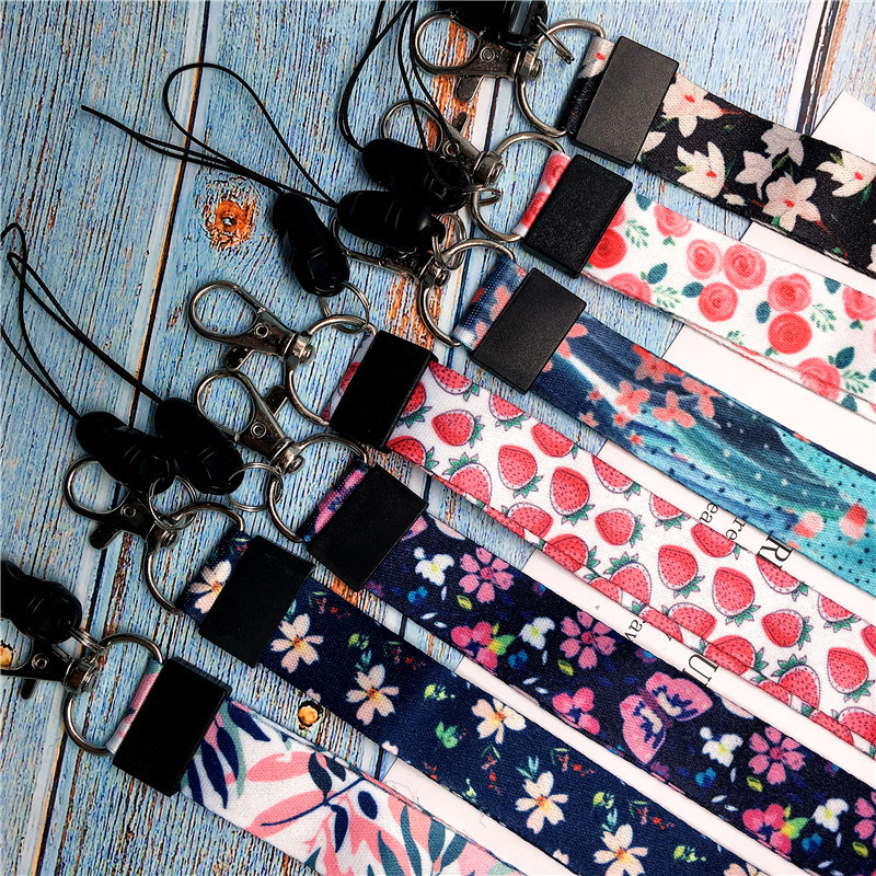 Mobiltelefon szíj új kis, friss levelek nyakpántos nyakpánt kulcsokhoz személyi igazolvány Huawei USB jelvénytartóhoz barkács akasztókötél Lariat