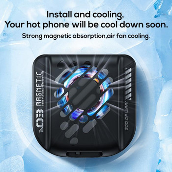 Φορητό μαγνητικό κινητό τηλέφωνο Cooler Phone Cooling ανεμιστήρας κινητού τηλεφώνου Καλοριφέρ απαγωγής θερμότητας για αξεσουάρ gaming τηλεφώνου