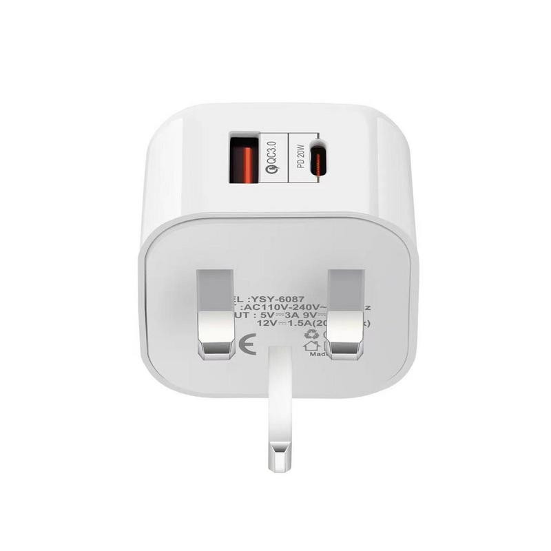 USB C töltő 20 W gyorstöltő töltő USBType C mobiltelefon töltő PD tápadapter okostelefonok támogatásához QC3.0 PD3.0