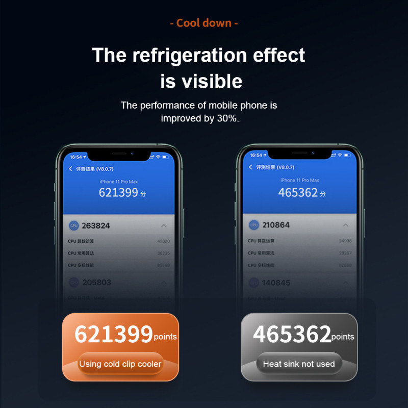 RYRA hladnjak za mobitel Prijenosni radijator za mobitel Ventilator za hlađenje telefona Raspršuje toplinu Temperatura hlađenja telefona za igranje