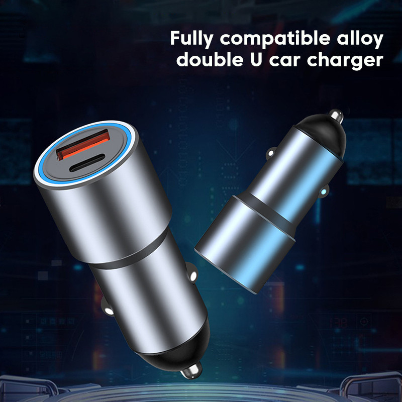 42,5 W PD autós töltő USB C QC3.0 gyorstöltő C típusú autós telefon töltő gyorstöltő adapter iphone készülékhez Xiaomi Huawei Samsung