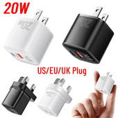 Essager 20W GaN USB Tip C Încărcător pentru telefon Încărcător portabil de încărcare rapidă Cap Adaptor de alimentare pentru iPhone 14 13 Samsung Huawei
