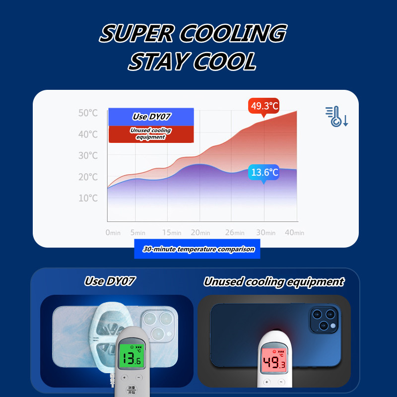 DY07 Prijenosni mini mobilni telefon Cooling Ventilator Radijator Turbo Hurricane Game Cooler Phone Cool Heat Sink za IPhone/Samsung/Xiaomi