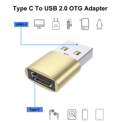 Adaptor VYOPBC USB 3.0 la tip C Adaptor USB C OTG pentru Macbook Xiaomi POCO Samsung S20 Conector USBC OTG tip C la Adaptor USB