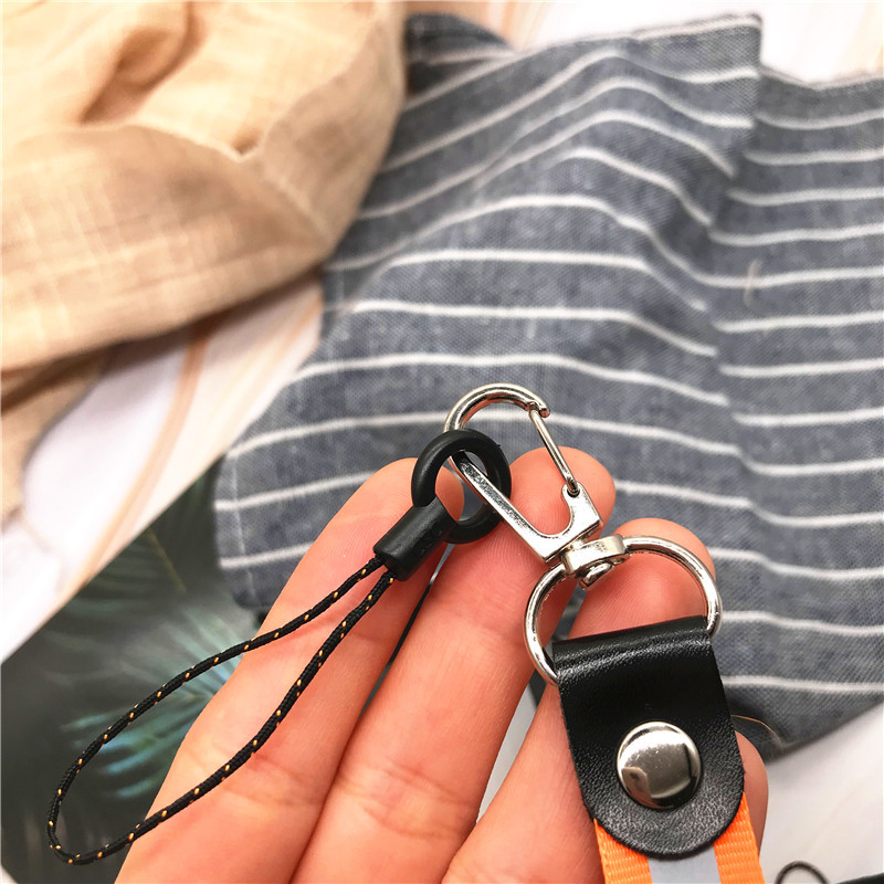 Μονόχρωμο αντανακλαστικό κορδόνι με λωρίδα για κλειδιά Θήκη USB ID Κάρτα κάρτας Όνομα Σήμα ιμάντες κινητού τηλεφώνου Μεταλλικό κλιπ κορδόνι