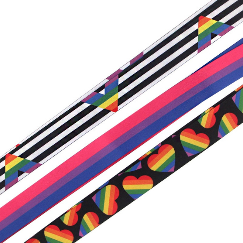 Homoszexualitás Szivárvány Színes barkácskulcstartók Tartozék Biztonsági Breakaway Mobiltelefon USB azonosító tartó Kulcsszíj Nyakpánt